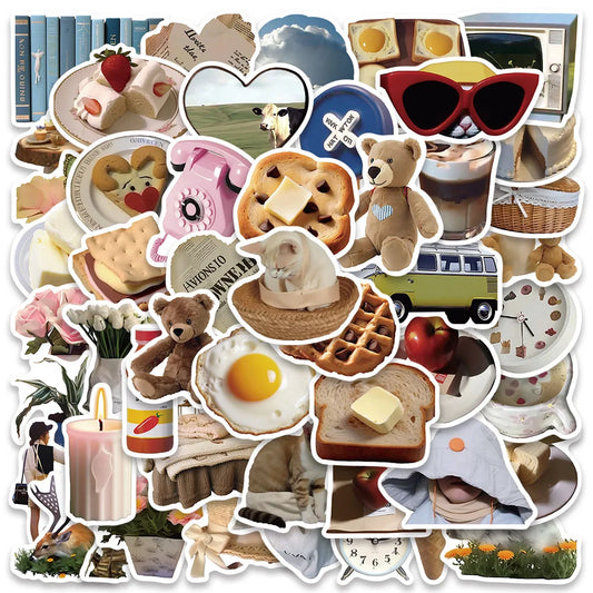 10/30/50pcs Cute Cartoon Stickers DIY Skateboard Guitar Notebook Phone Laptop Fridge Decals Kids Toys