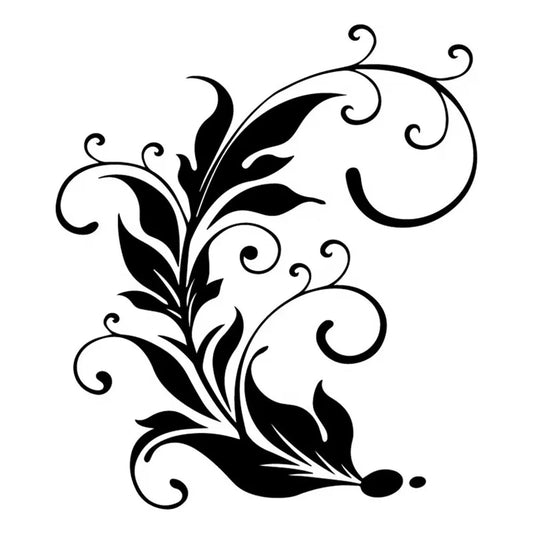 Leaf Swirl Art Window Decals Fashion Whole Body Decoration Car  Stickers