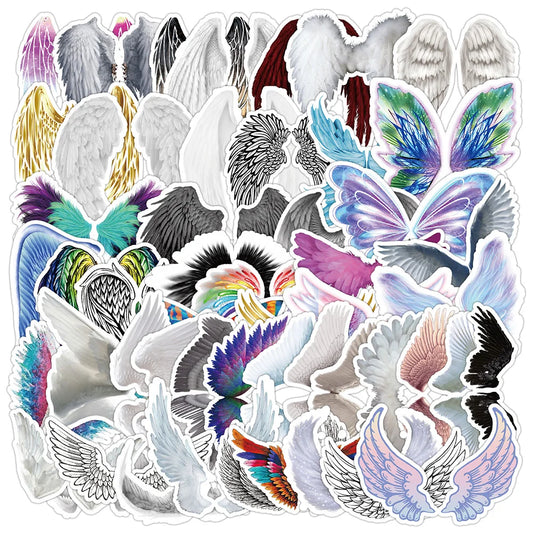 Angel Wings Cartoon Stickers for Phone Laptop Luggage Skateboard Kids Toy