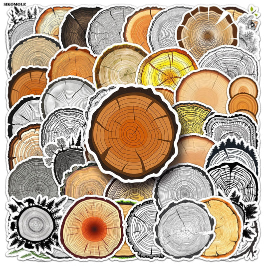 Cartoon Tree Stump Graffiti Stickers for Laptop Luggage Suitcase Decor