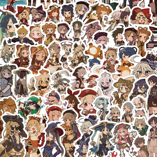 Genshin Impact Anime Stickers Decals for Laptop Phone Skateboard Car Bike