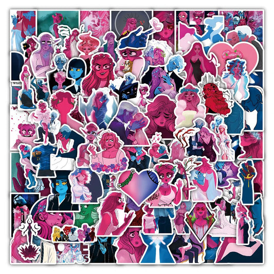 Anime Lore Olympus Stickers Pack - Skateboard, Guitar, Car, Phone, Motorcycle, Luggage, Laptop