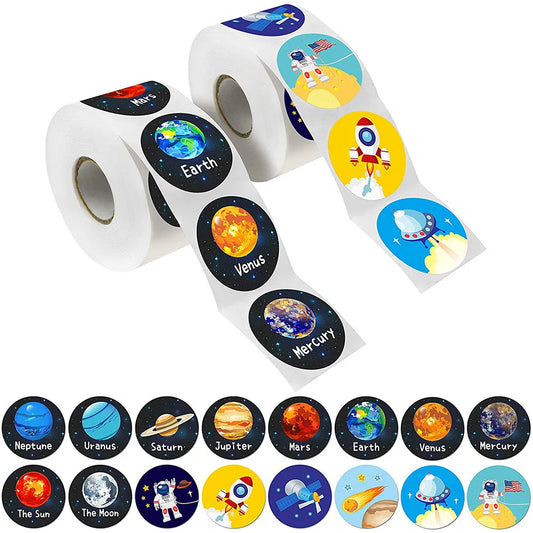 100-500PCS Children toys Space Planet Stickers school teacher Reward student stickers Scrapbooking stationery Decor