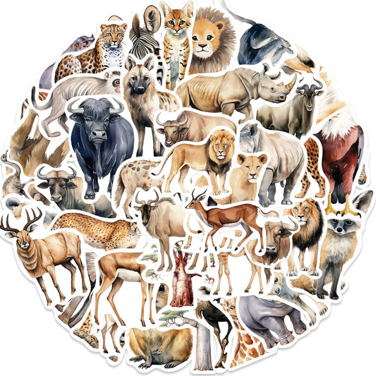 Cartoon Animal Stickers for Suitcase, Skateboard, Laptop, Phone, Car - 10/30/50Pcs