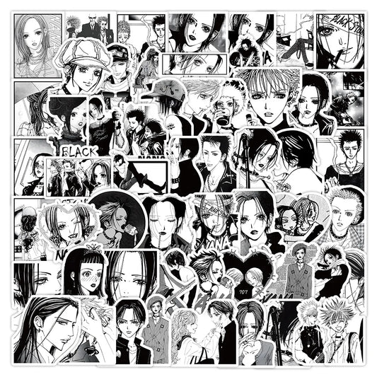 NANA Anime Stickers: Black & White Decals (10/30/60PCS)