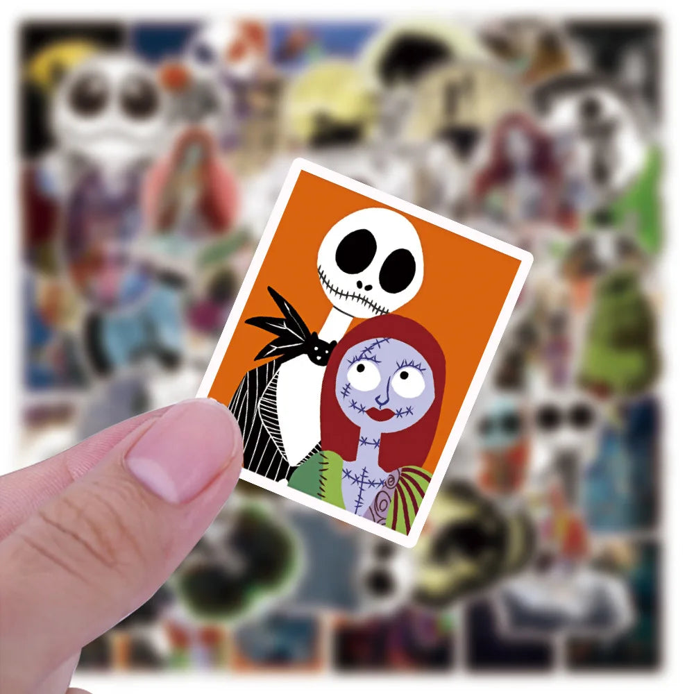 50PCS The Nightmare Before Christmas Halloween Themed Graffiti Stickers DIY Skateboard Laptop Guitar Phone Car Sticker Kid Toy