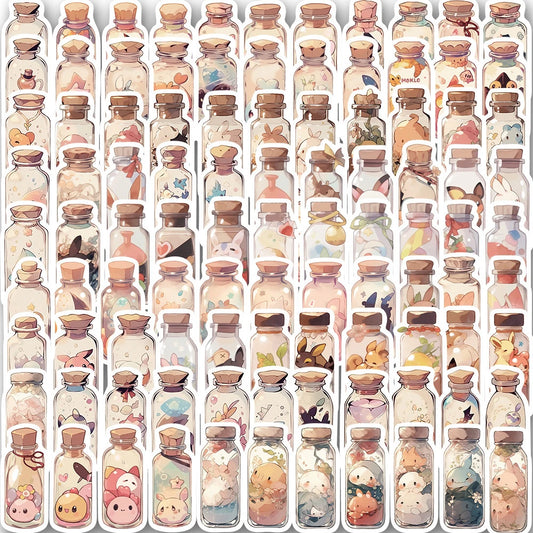 Kawaii Animal Stickers for Laptop, Phone, Notebook, Suitcase, Guitar, Fridge - 10/30/50/100pcs