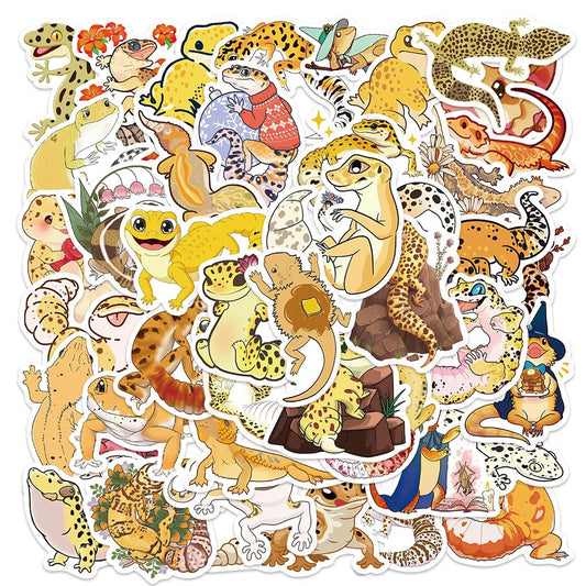 Cartoon Lizard Animal Stickers 10/30/50pcs Waterproof for Skateboard Helmet Phone Laptop Car