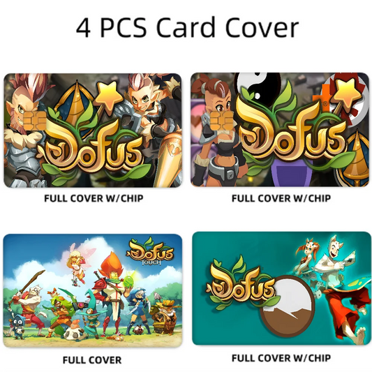 D-DOFUS Anime Card Skin Stickers 4pcs Set