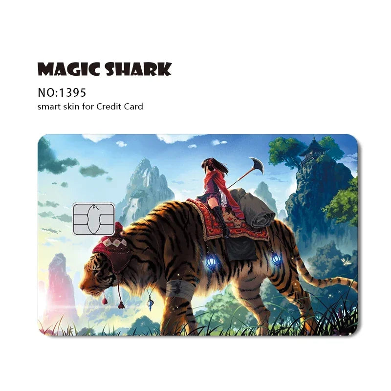 Dragon Leopard Graffiti PVC Card Skin Sticker