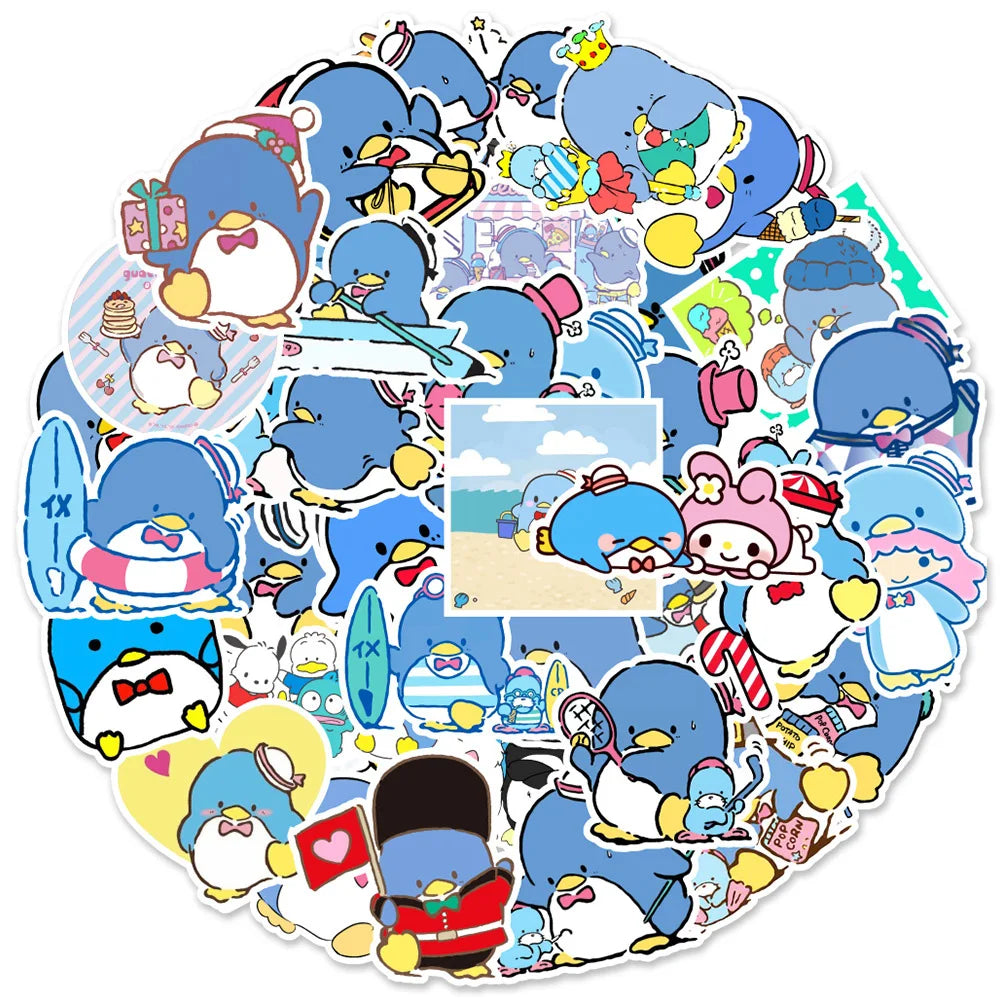 10/30/50PCS Cute Tuxedo Sam Cartoon Stickers for Laptop Phone Case Stationery Waterproof Aesthetic Anime Penguin Kid Sticker Toy