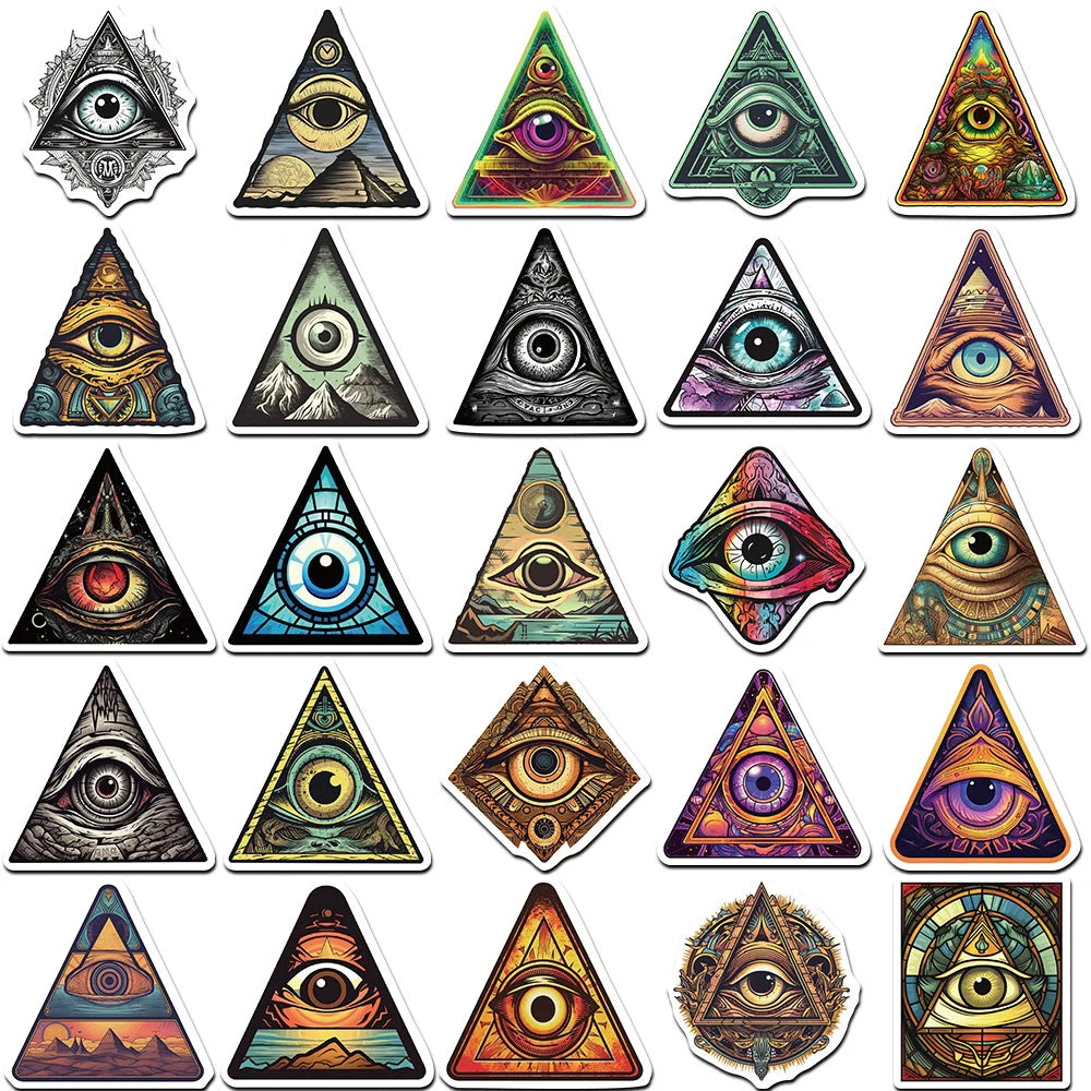 10/30/50PCS Horror Eye of God Stickers Cartoon Decals Cool Graffiti Toys Bike Suitcase Motorcycle Fridge Helmet Car Sticker Gift