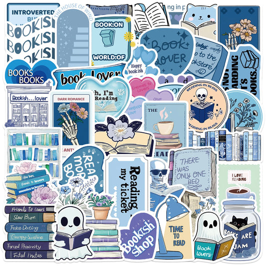 Blue Cartoon Stickers 10/30/50pcs Waterproof DIY Scrapbook Luggage Phone Fridge Bike Decals