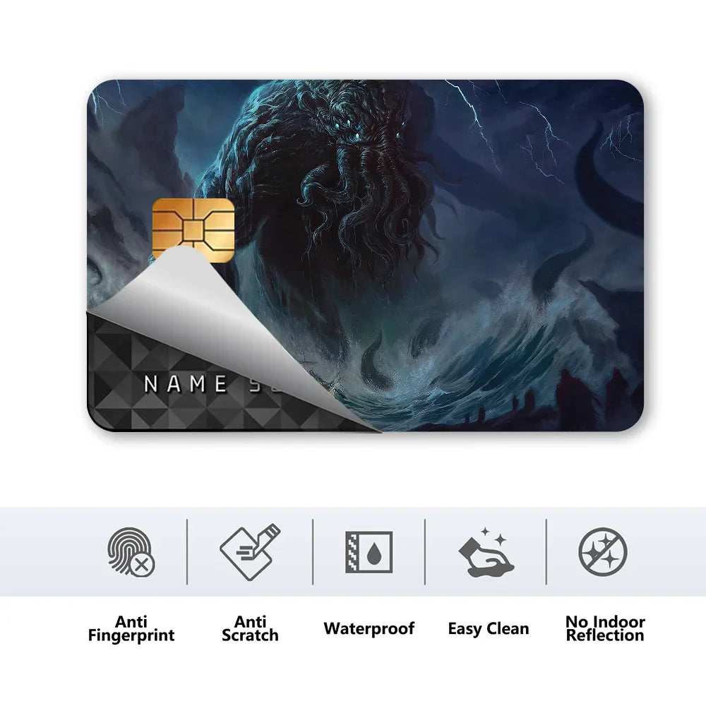 Cthulhu Credit Card Sticker Waterproof Chip Skin