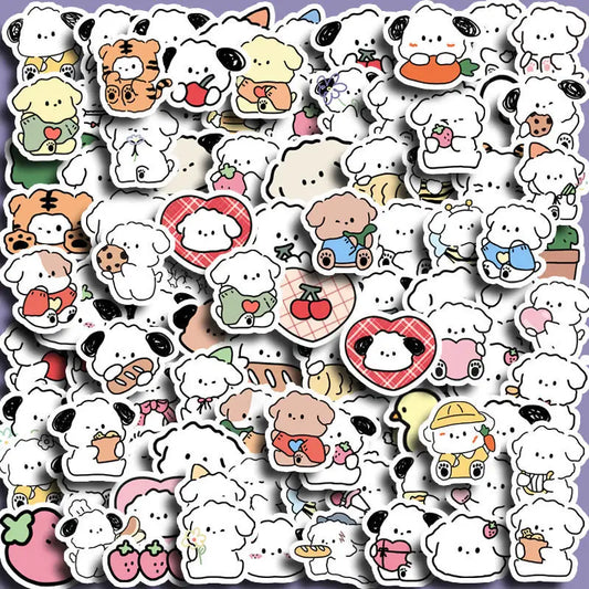 100pcs Cute Dog Stickers for Kids DIY Computer Decoration Stationery