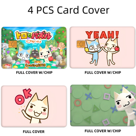 Inoue Toro Anime Card Stickers Set (4 Pcs)