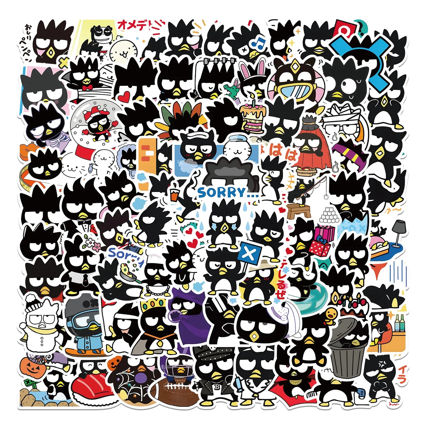 Badtz-maru Penguin Stickers Pack - Waterproof & Kawaii