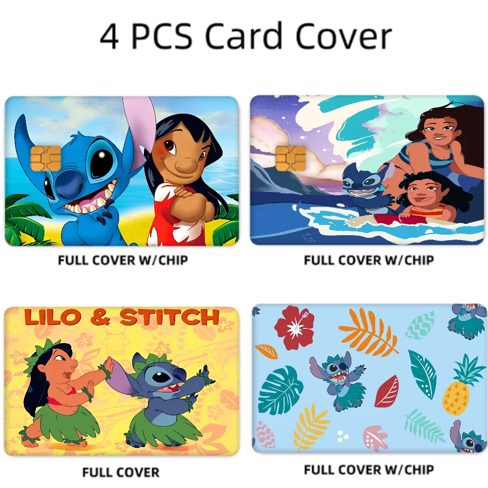 Stitch Credit Card Stickers Set (4pcs) Waterproof Anti-Scratch