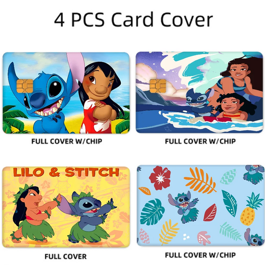 Stitch Credit Card Stickers Set (4pcs) Waterproof Anti-Scratch