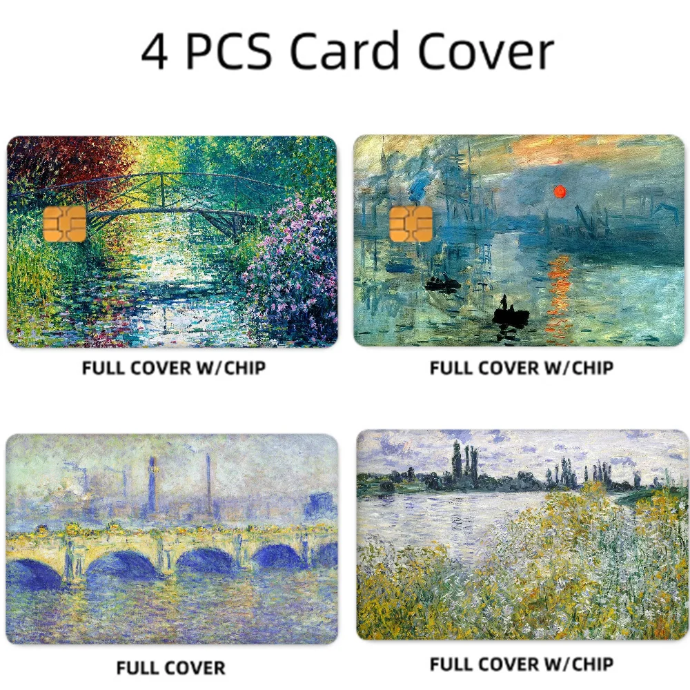 Monet Art Card Stickers Set of 4