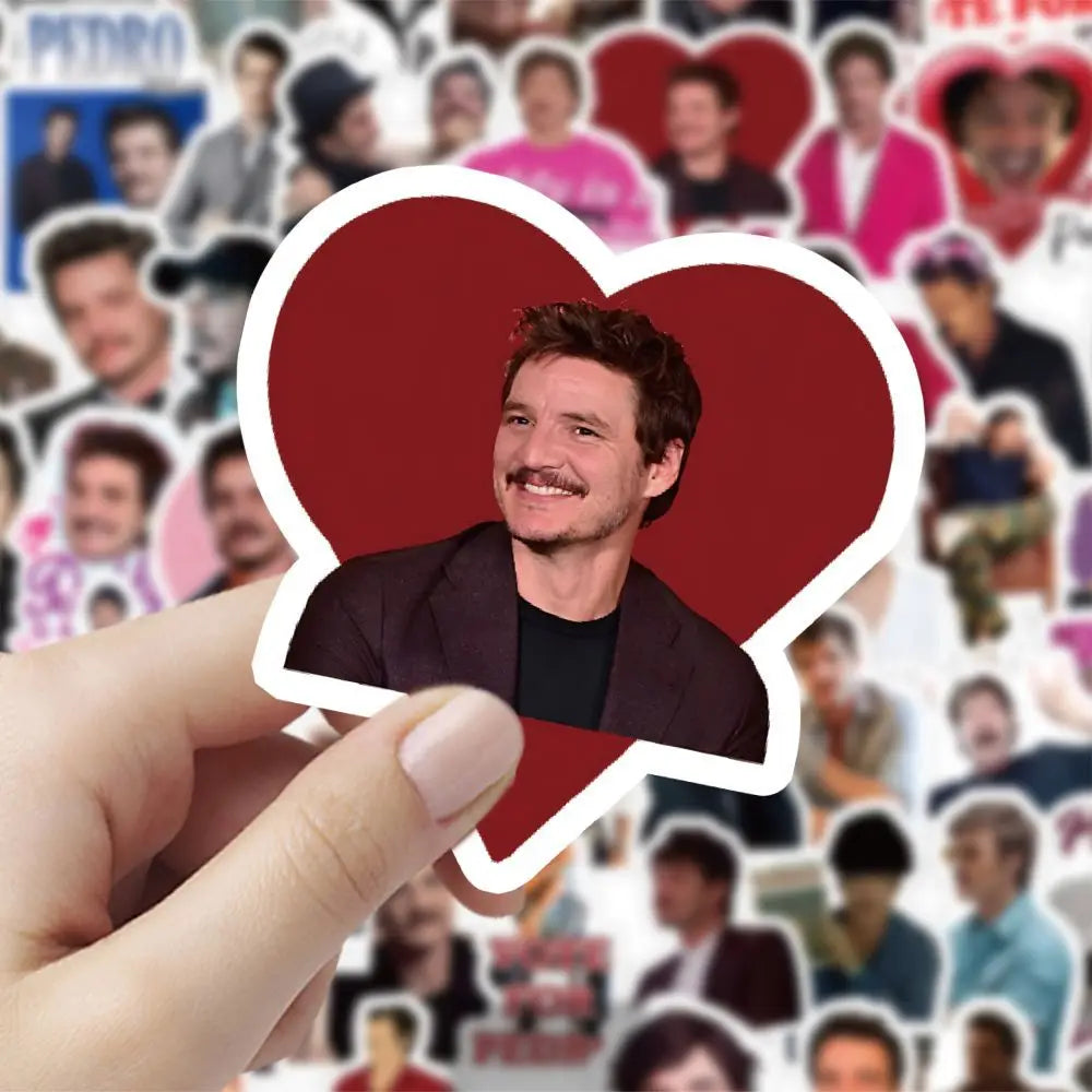 60Pcs/Set Actor Pedro Pascal Stickers Creative Phone Case Computer Laptop Helmet Notebook DIY Decoration Adhesive Sticker Toy