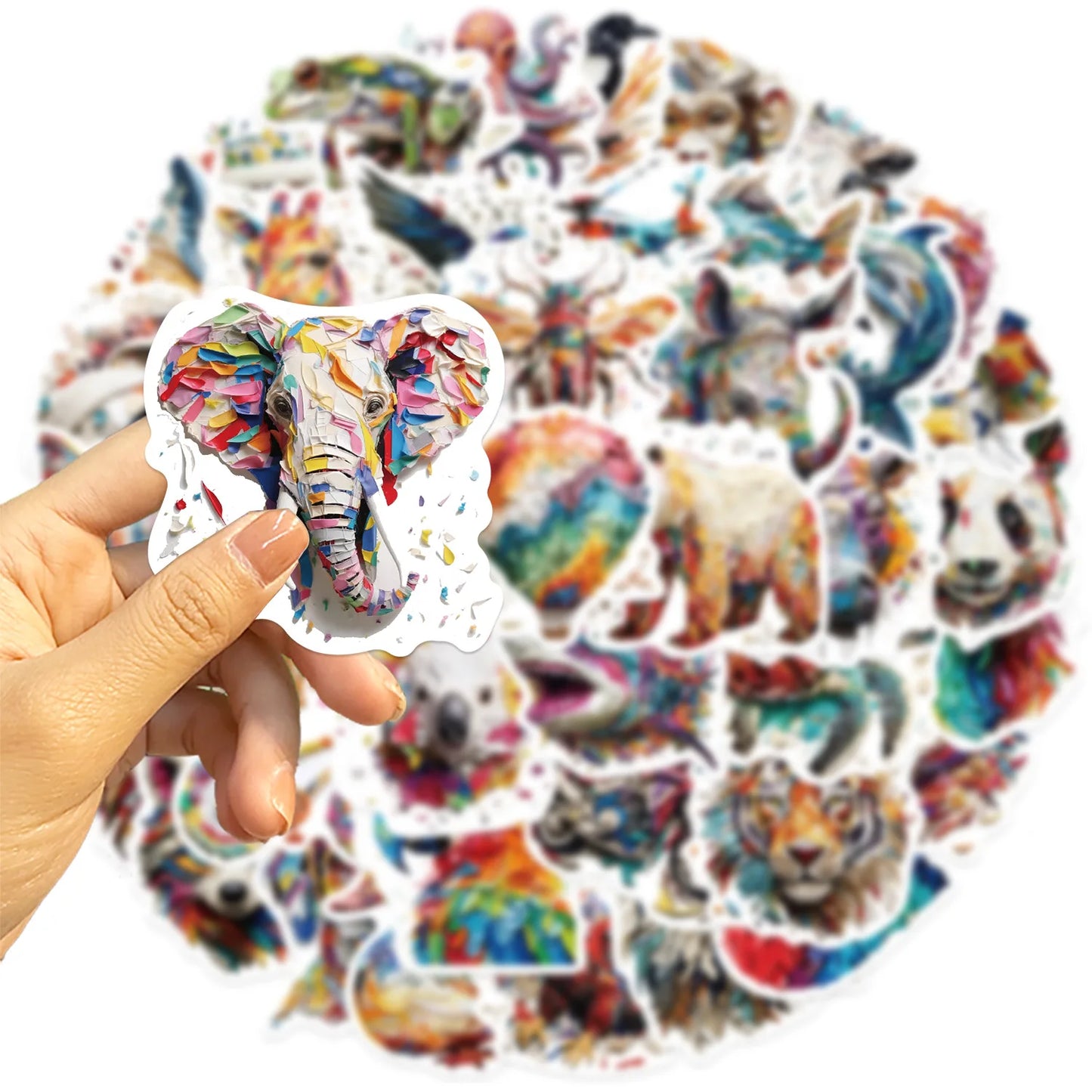 10/30/50Pcs Colorful psychedelic animals Graffiti Stickers For Suitcase Skateboard Laptop Luggage Fridge Phone Car Styling