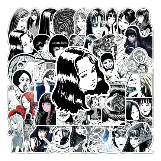 Tomie Animation Stickers Pack for Laptop, Phone, Car, Scooter, Water Bottle, Suitcase, Stationery, Refrigerator