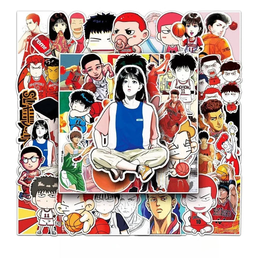Slam Dunk Anime Stickers Pack for Laptop, Phone, Car, Scooter, Suitcase, Water Bottle, Stationery, Refrigerator