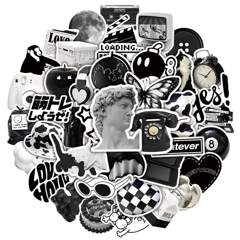 50PCS Aesthetic Sketchbook Stickers for Kids Laptop