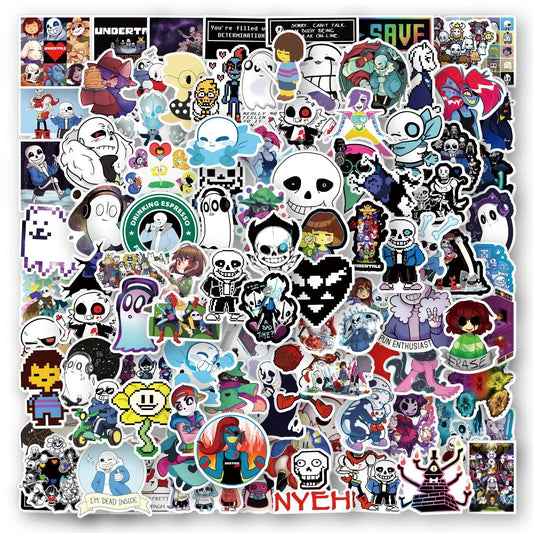 Undertale Stickers Pack: RPG Laptop, Guitar, Car, Bike Decals