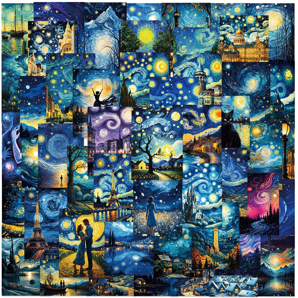Cartoon Starry Sky Stickers for Fridge Laptop Phone Suitcase - 10/30/50pcs