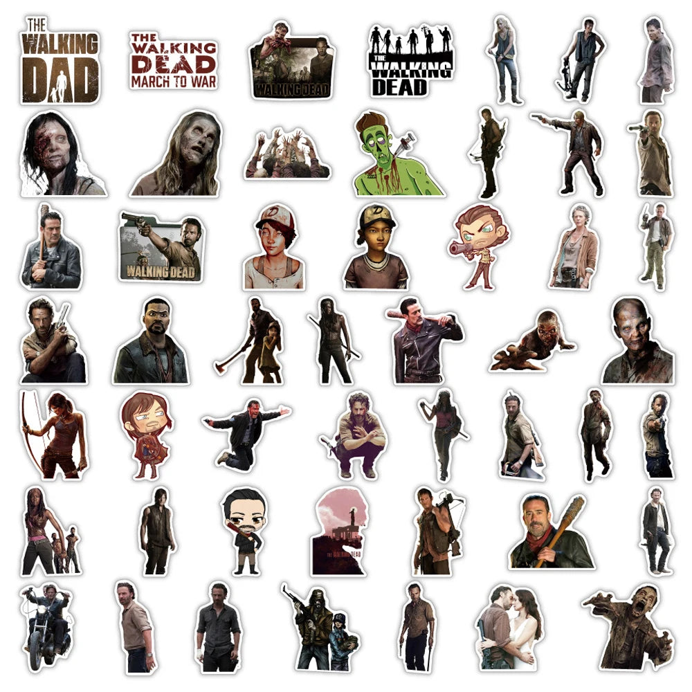 10/30/50pcs TV Show “The Walking Dead” Sticker Packs