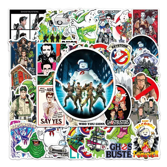 50pcs Ghostbusters Cartoon Stickers for Laptop, Phone, Car, Scooter, Suitcase, Water Bottle, Refrigerator