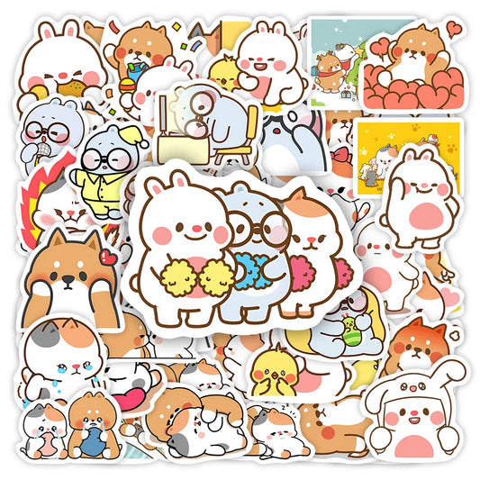 Tonton Friends Stickers Kawaii Couple Cute Cartoon Decal DIY Toy Gift Graffiti for Phone Luggage Laptop Scrapbook Waterproof