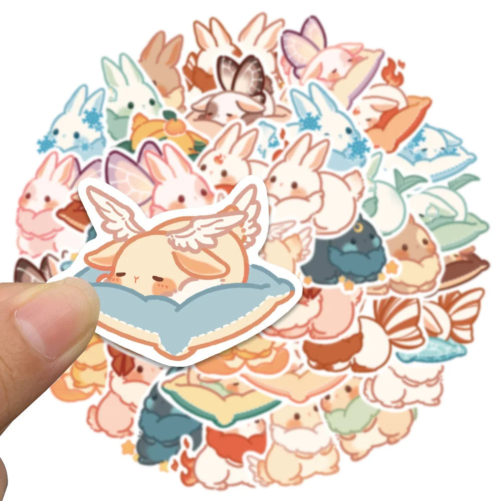 10/20/40PCS Cartoon Cute Rabbit Bunny Sticker Packs