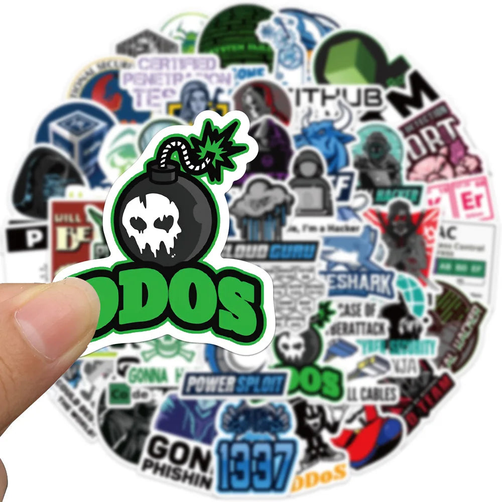 10/30/50PCS Hacker Programming Stickers Graffiti DIY Laptop Phone Skateboard Bike Fridge Suitcase Waterproof Kids Sticker Decals