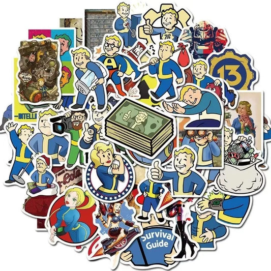 Fallout Graffiti Stickers Pack for Guitar, Laptop, Water Bottle, Suitcase, Scooter, Fridge
