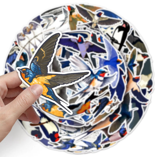 Swallow Cartoon Animal Stickers for Luggage, Laptop, Phone, Guitar, Car, Bike, Skateboard - 10/30/50PCS Decals Kids Toy