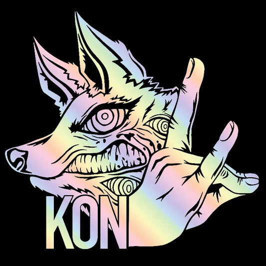 Holographic Wolf Hand Car Window Vinyl Decal Sticker
