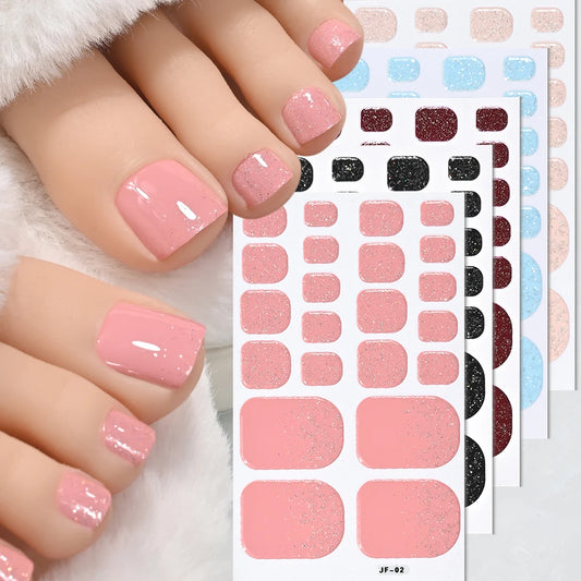 Gradient 3D Toenail Stickers - No UV Needed, Self-Adhesive