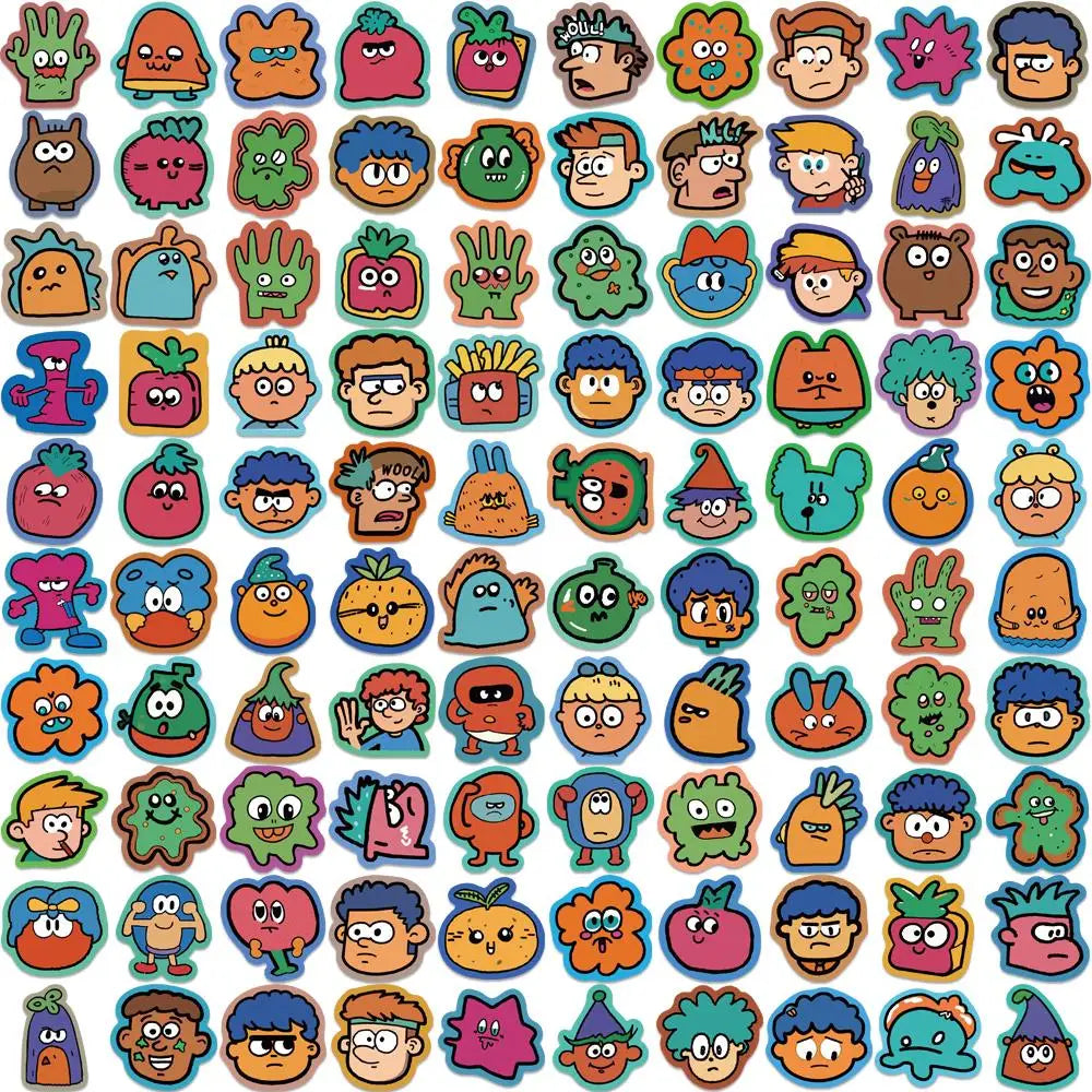 10/50/100PCS Cut Funny Strange Sticker Waterproof Cartoon Kids Toys Gift Decoration Bottle Phone Scrapebook Laptop Helmet Decal