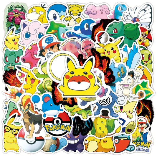 Pokemon Stickers 50/100pcs Waterproof for Kids & Laptops
