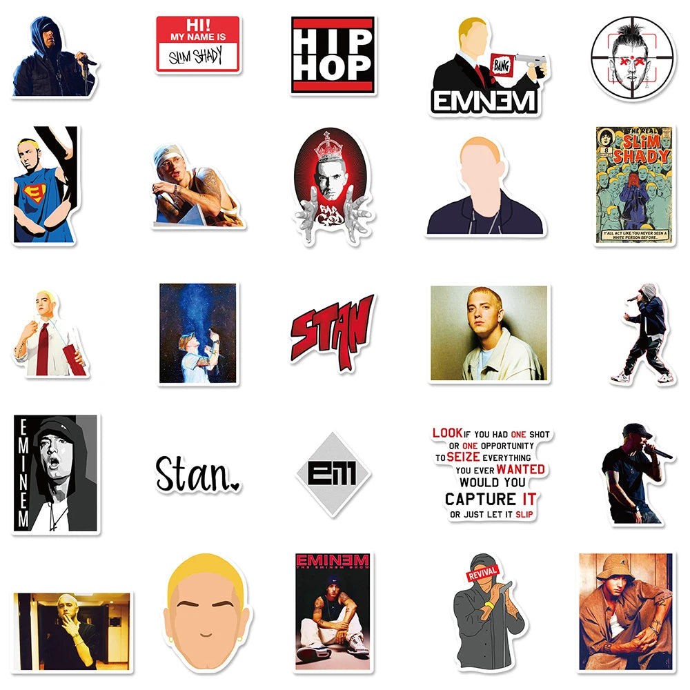 Hot Eminem Detroit Rapper Sticker Packs