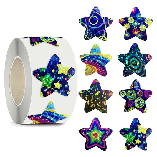 Star Stickers: 100-500pcs Party Decor & Gift Labels