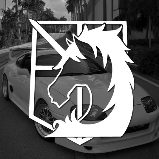 Unicorn Cartoon Stickers: High-Quality for Cars & Laptops