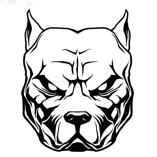 Motorcycle Sticker dog pattern pit bull pitbull Reflective  Moto Auto Decal Funny JDM Vinyl On Car Stickers
