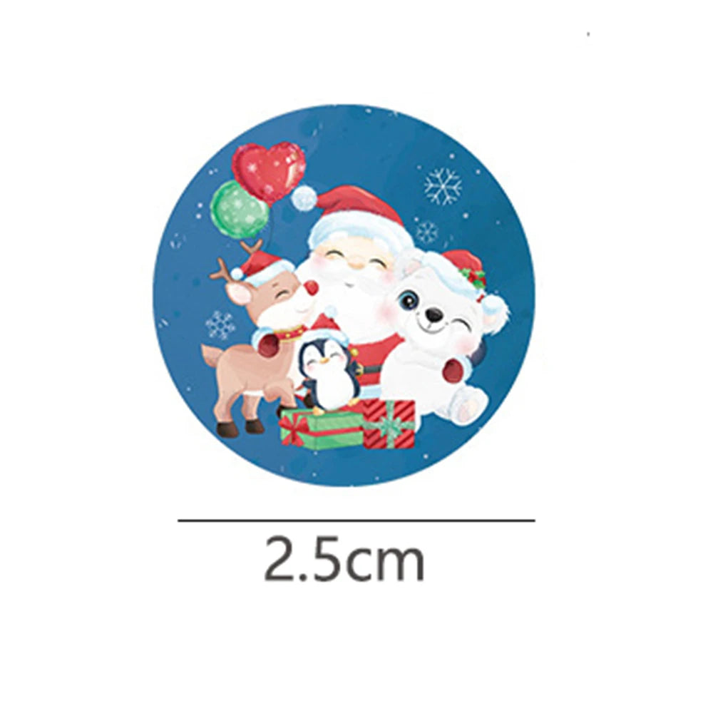 100-500Pcs Merry Christmas Stickers Xmas Envelope Seal Stickers for Christmas Decoration, Wedding Party, Holiday Gift Package