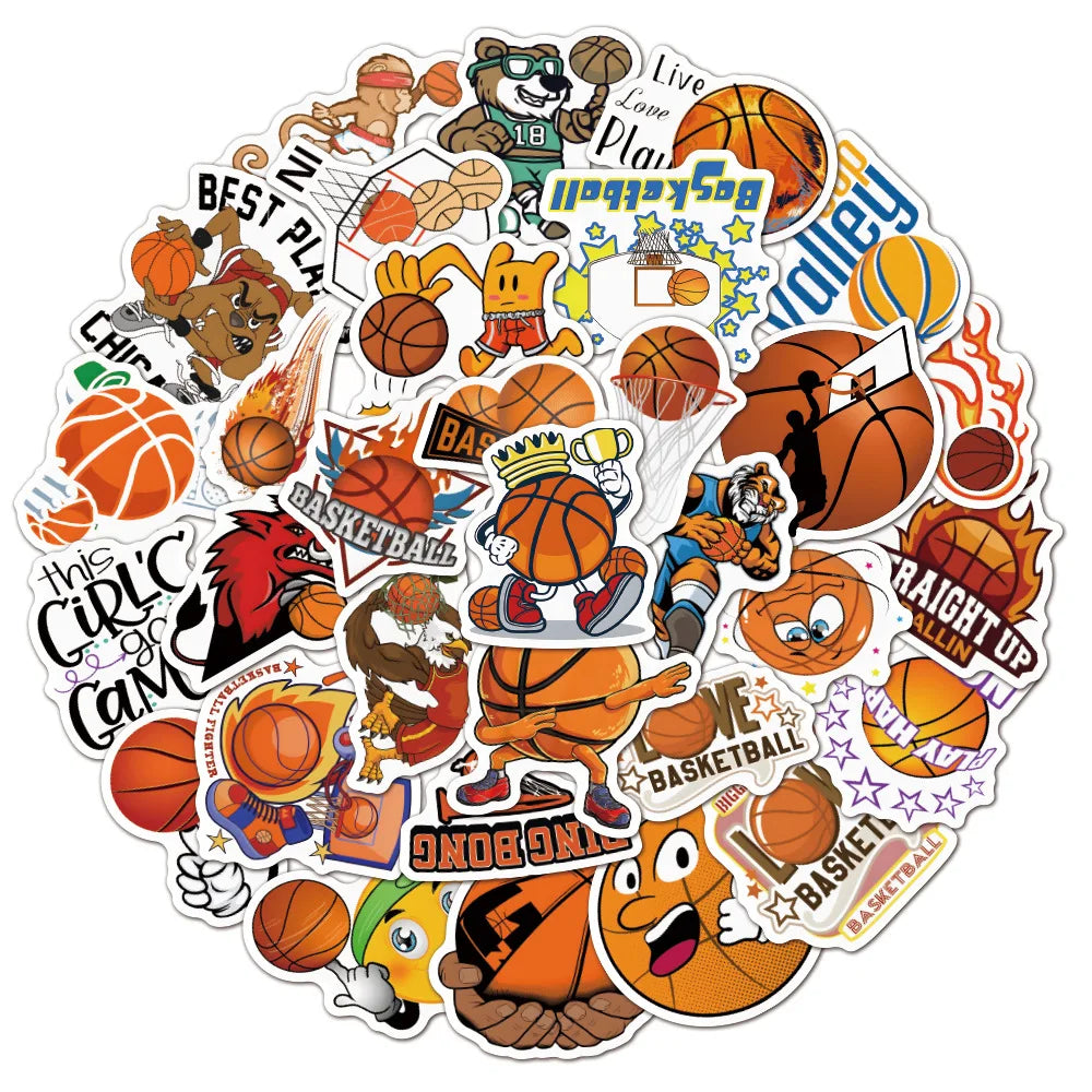 10/30/50pcs  Love Basketball Cartoon Graffiti Stickers Sports Creative Scrapbook Diy Phone Laptop Helmet Decal Decor Sticker