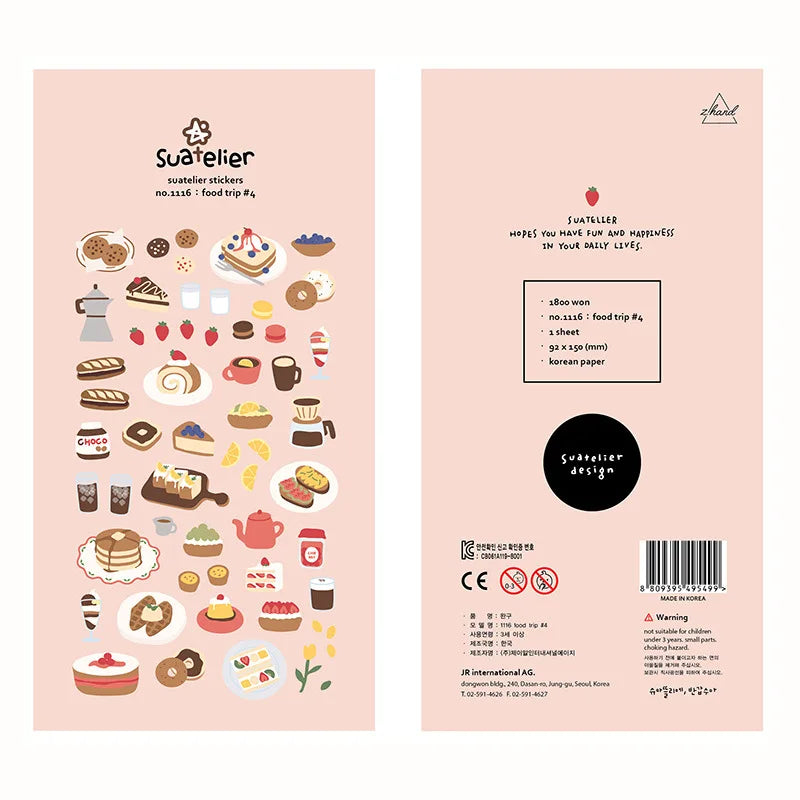 Korean Import Original Suatelier Daily Stickers Scrapbooking Diy Journal Stationery Sticker Children Decor Art Supply