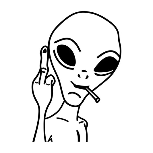 Funny Alien Personality Ufo Car Sticker Vinyl Decal Car Windows Decor